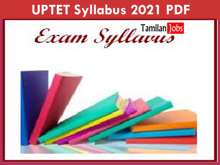 UPTET Syllabus 2021 PDF Download