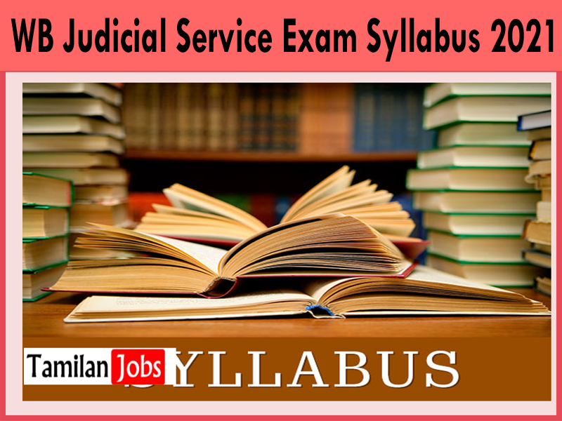 WB Judicial Service Exam Syllabus 2021