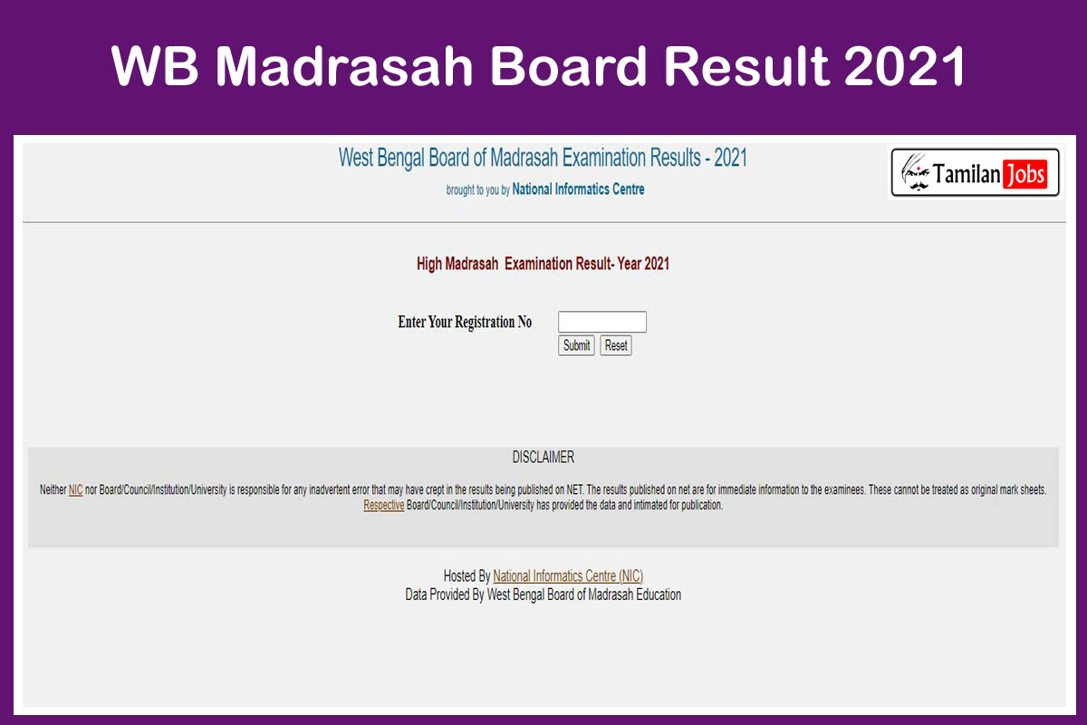 WB Madrasah Board Result 2021 