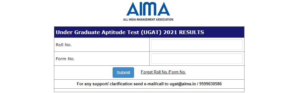 AIMA UGAT Exam Result 2021