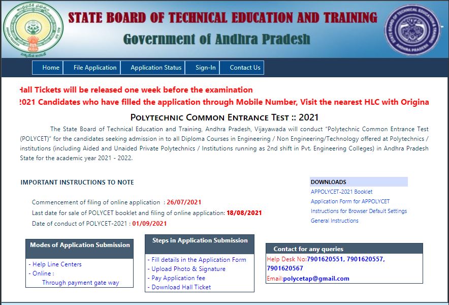 Ap Polytechnic Entrance Exam Date 2021