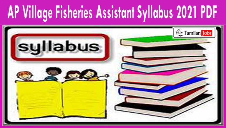 AP Village Fisheries Assistant Syllabus 2021 PDF