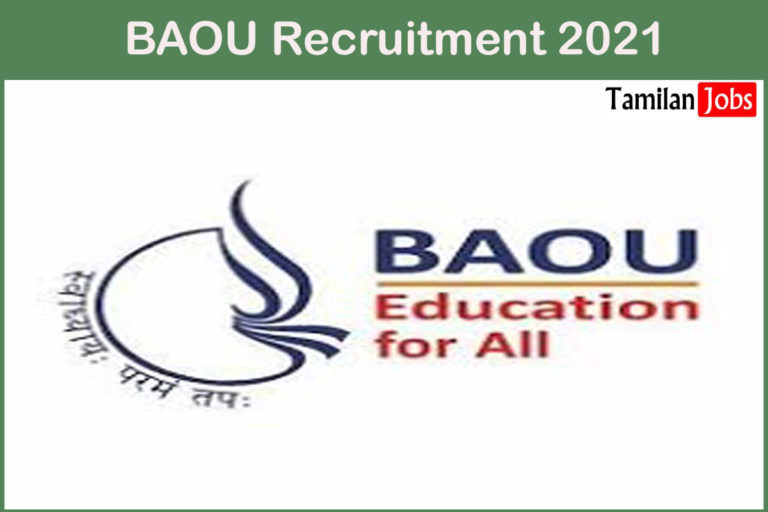 BAOU Recruitment 2021