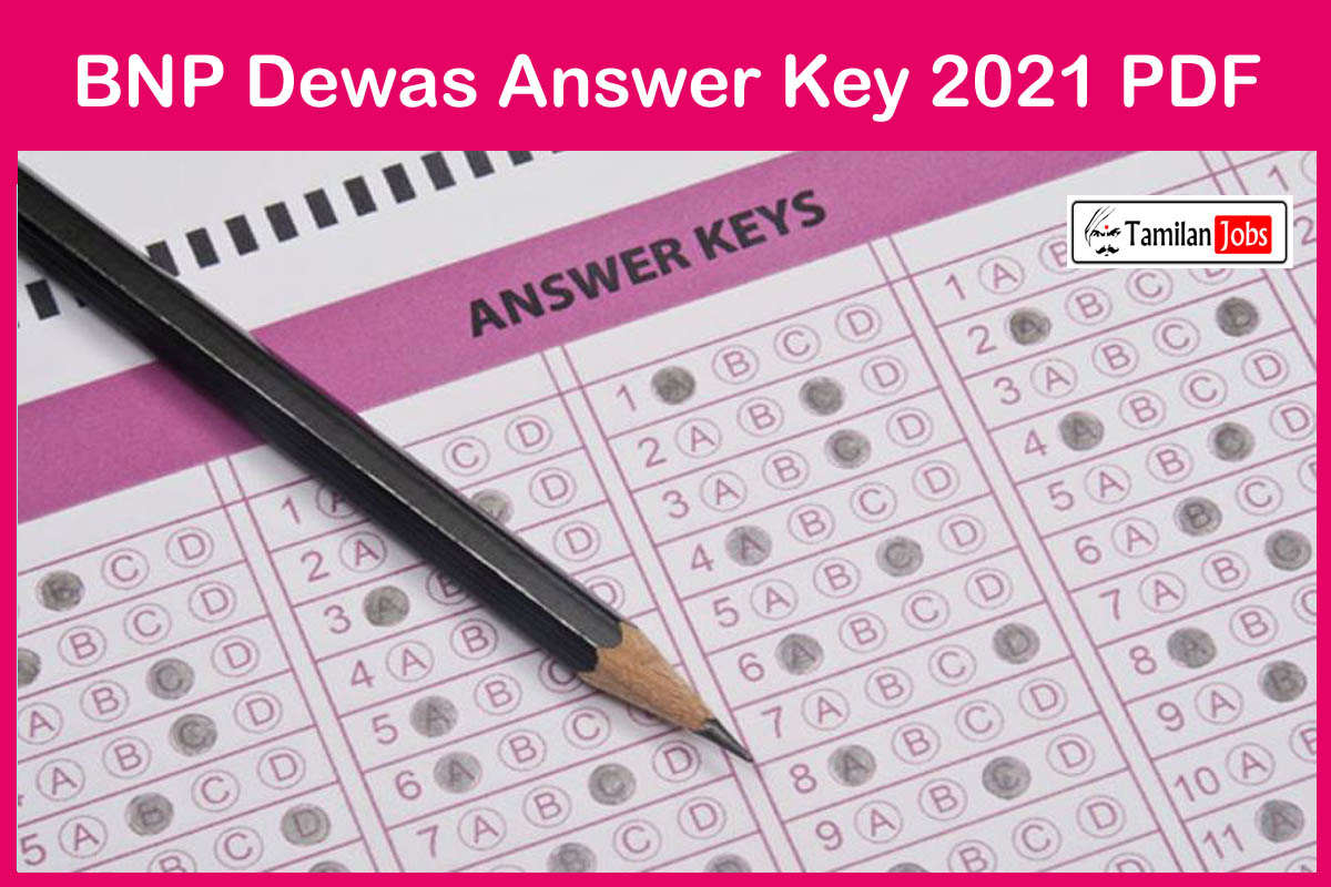 BNP Dewas Answer Key 2021 PDF