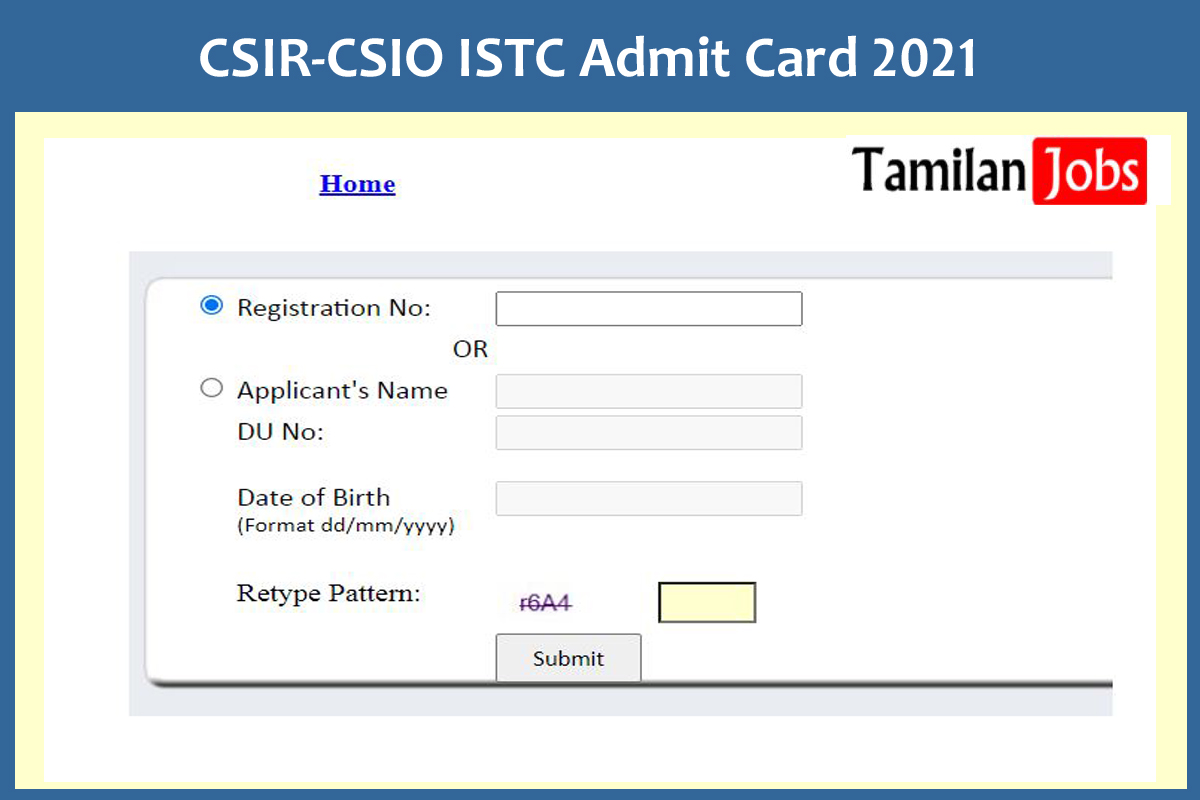 CSIR-CSIO ISTC Admit Card 2021