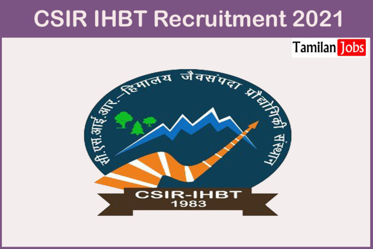 CSIR IHBT Recruitment 2021