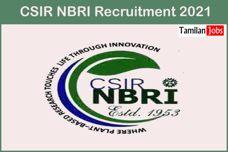 CSIR NBRI Recruitment 2021