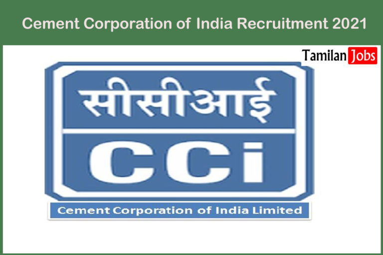 Cement Corporation of India Recruitment 2021