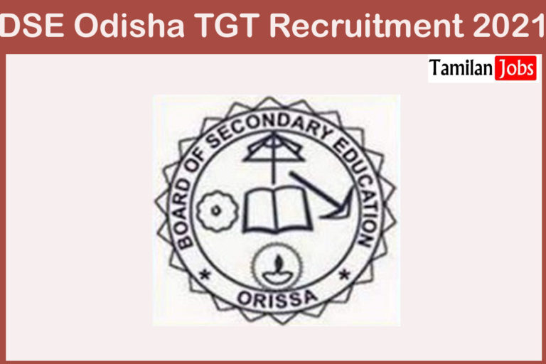 DSE Odisha TGT Recruitment 2021