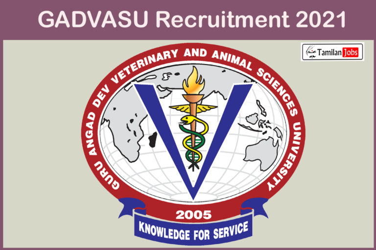GADVASU Recruitment 2021
