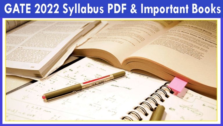 GATE 2022 Syllabus PDF Download copy
