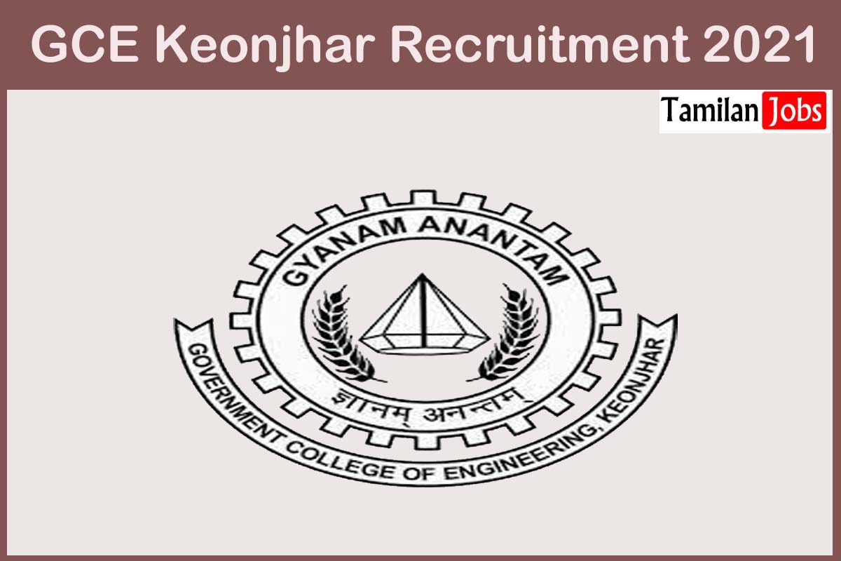 GCE Keonjhar Recruitment 2021