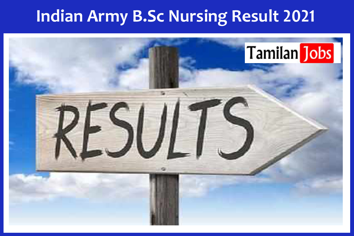 Indian Army B.Sc Nursing Result 2021