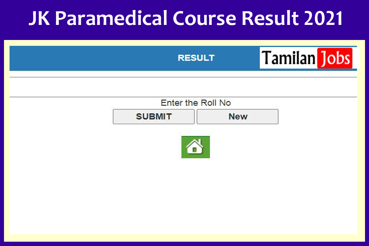 JK Paramedical Course Result 2021