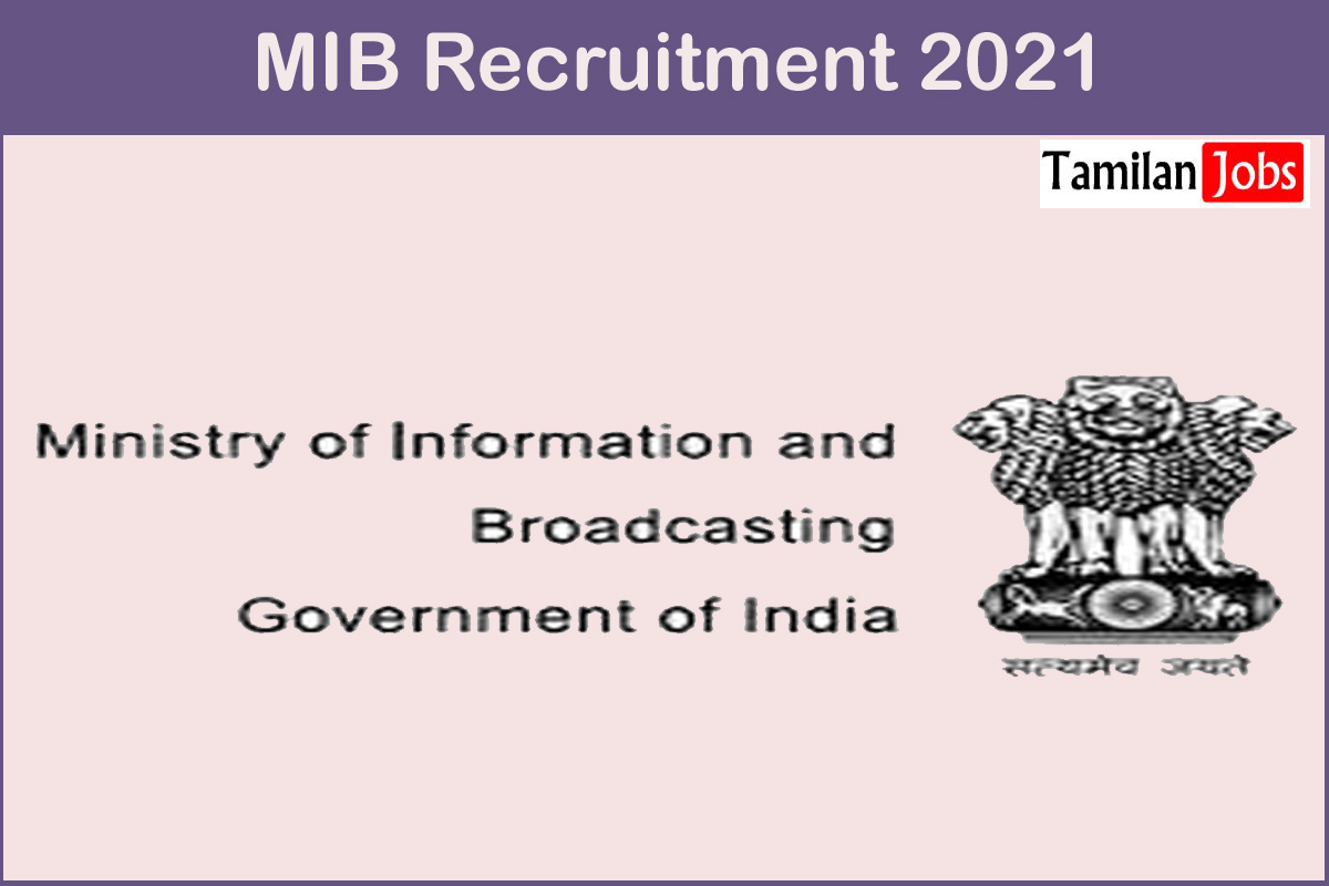 MIB Recruitment 2021