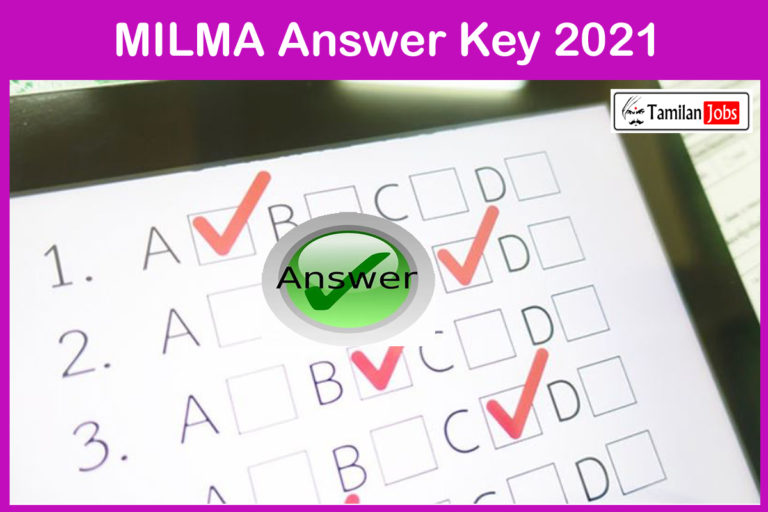 MILMA Answer Key 2021