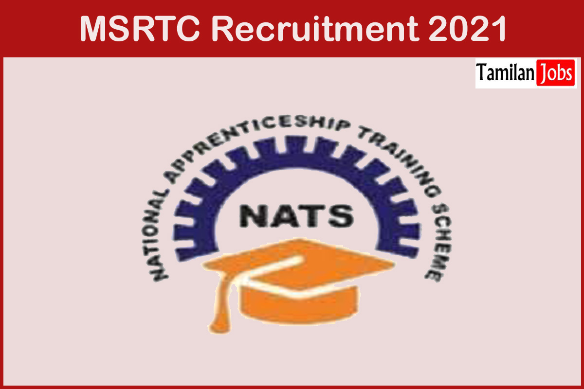 MSRTC Recruitment 2021 - Tamilan Jobs MSRTC Recruitment 2021