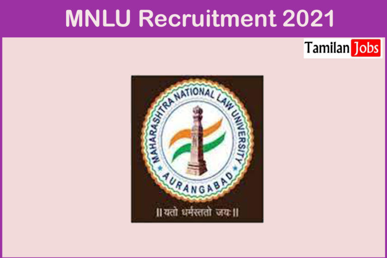 Maharashtra National Law University Recruitment 2021
