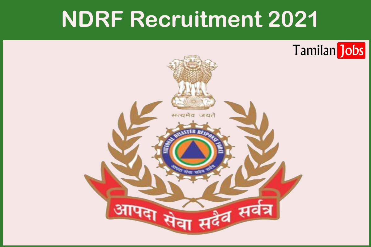 NDRF Recruitment 2021