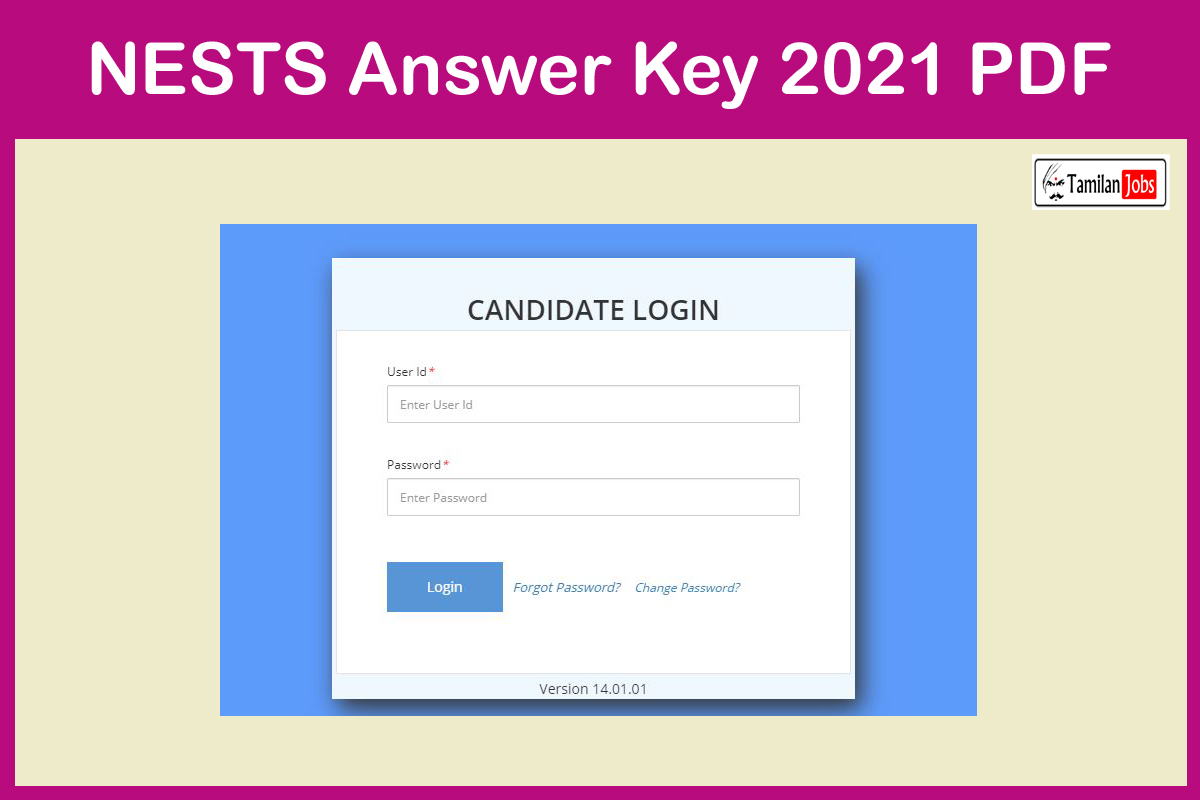 NESTS Answer Key 2021 PDF