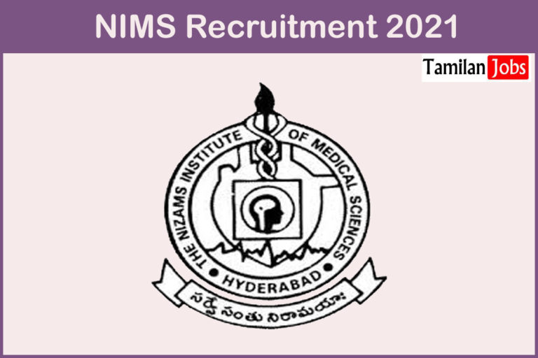 NIMS Recruitment 2021