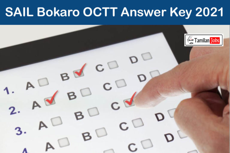 SAIL Bokaro OCTT Answer Key 2021