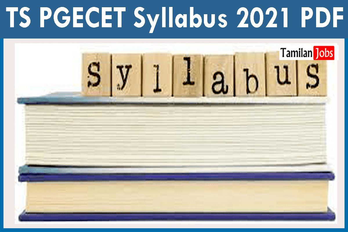 TS PGECET Syllabus 2021 PDF