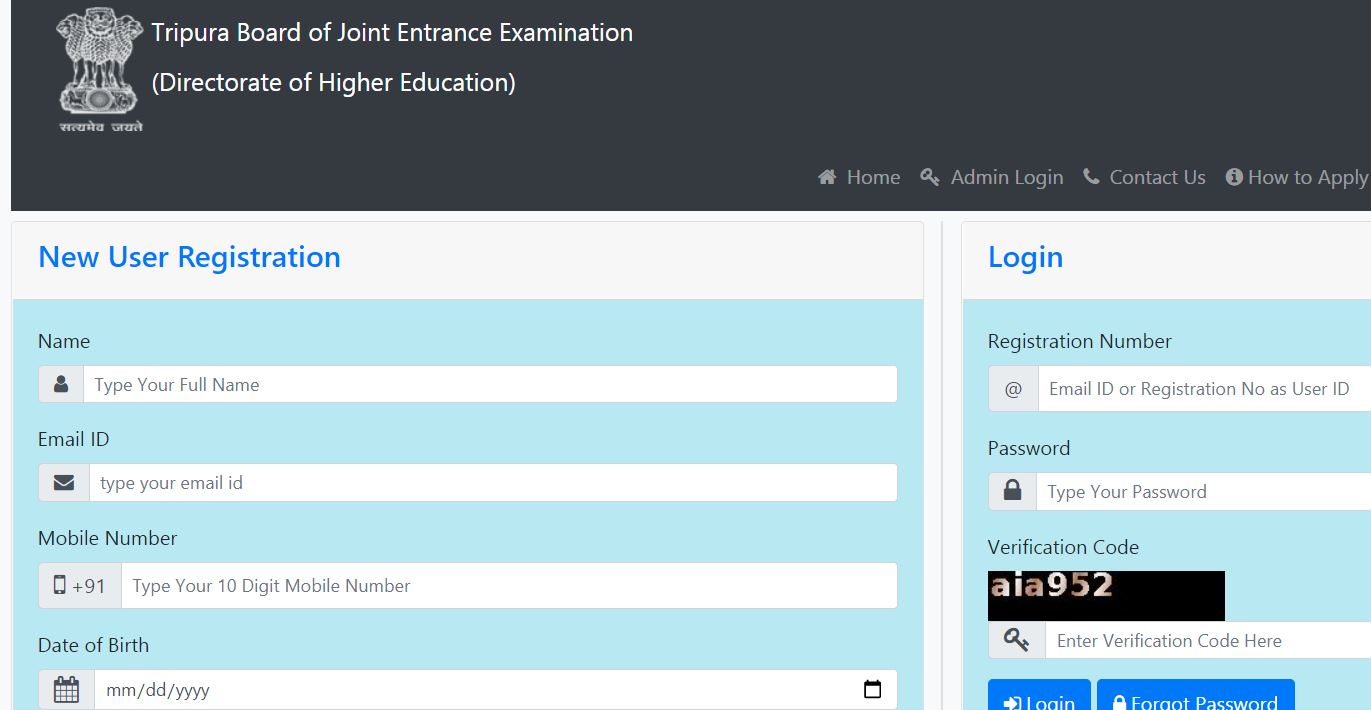 Tripura JEE Admit Card 2021