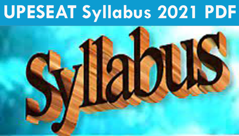 UPESEAT Syllabus 2021 PDF