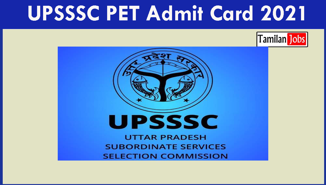 UPSSSC PET Admit Card 2021