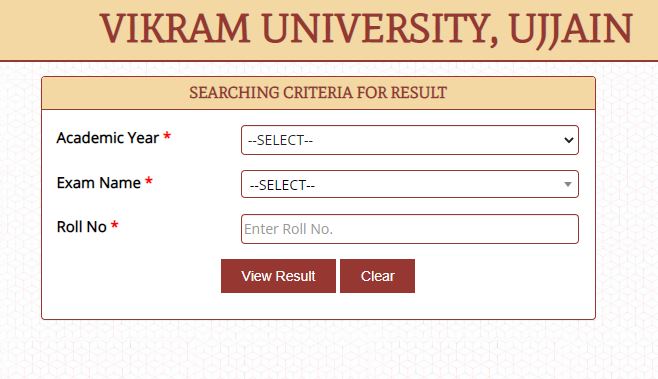 Vikram University Merit List 2021