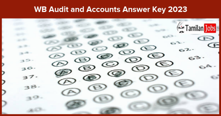 WB Audit and Accounts Answer Key 2023