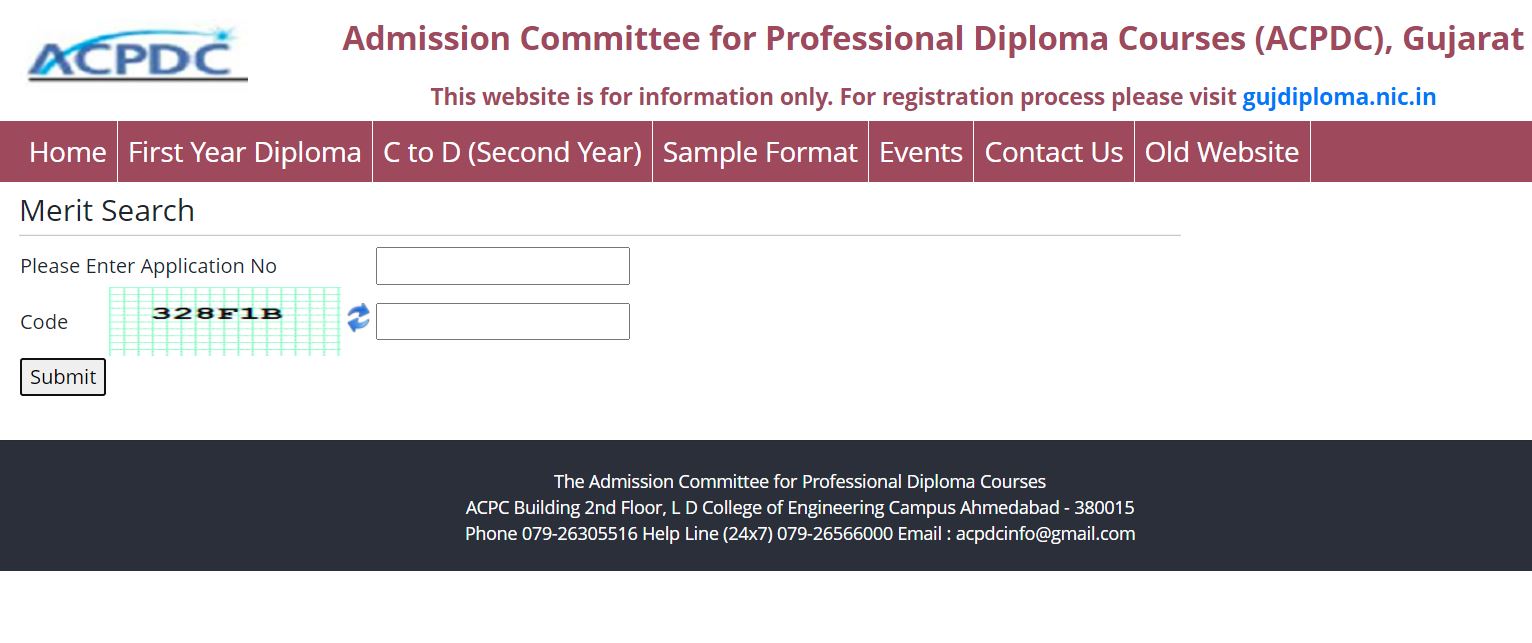 ACPDC Diploma Provisional Merit List 2021