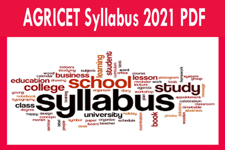 AGRICET Syllabus 2021 PDF