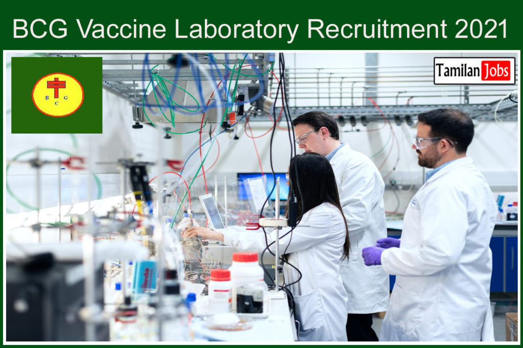 BCG Vaccine Laboratory Recruitment 2021