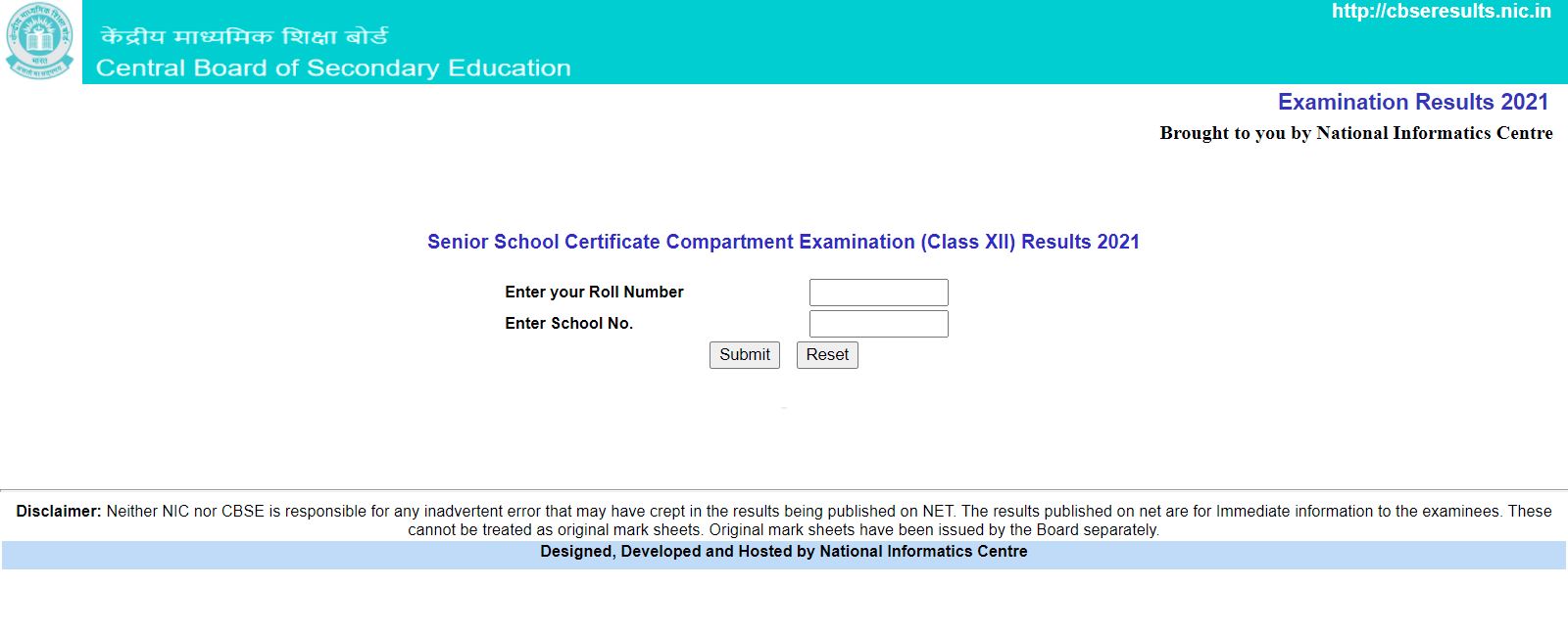 CBSE 12th Result 2021