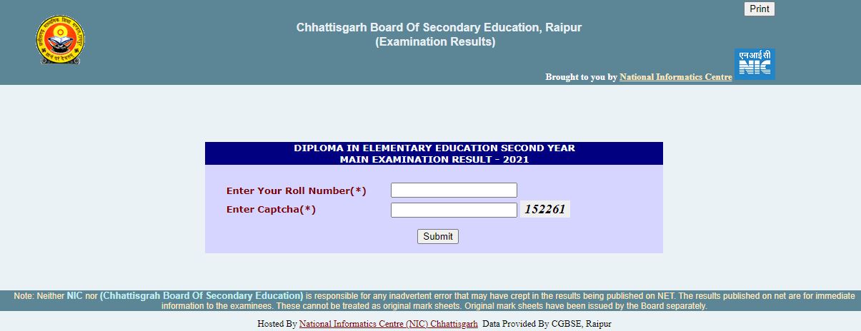 CG D.EL.ED Result 2021