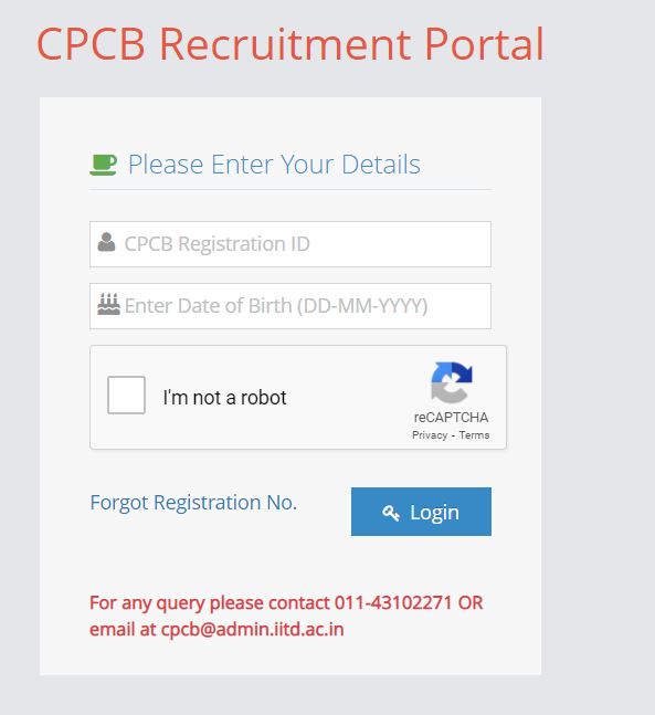CPCB Admit Card 2021