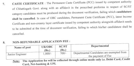 CSPDCL Junior Engineer Syllabus 2021