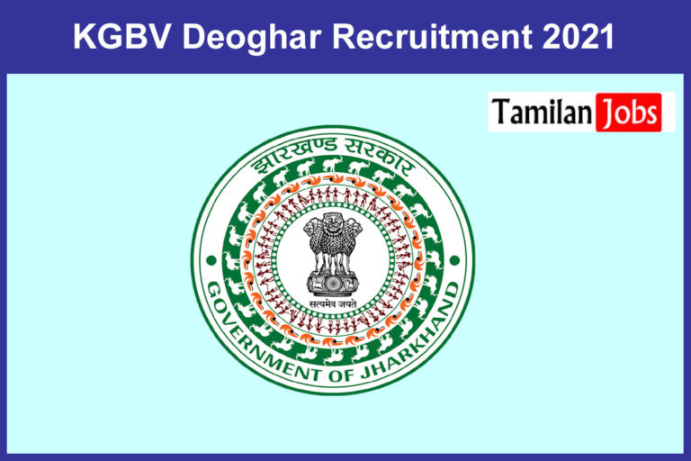 KGBV Deoghar Recruitment 2021