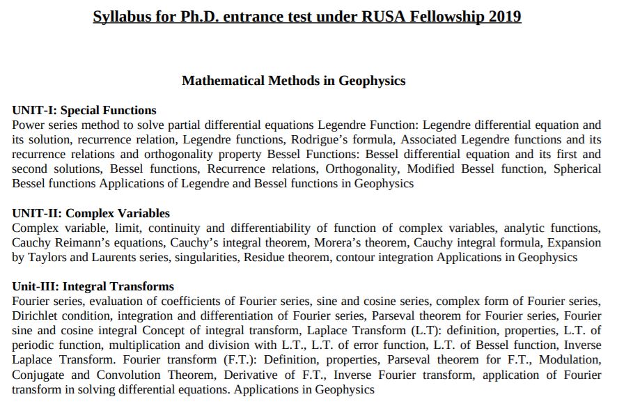 Kurukshetra University Syllabus 2021