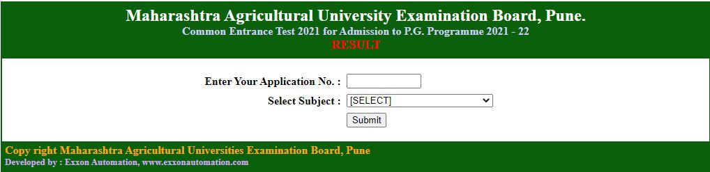 MCAER PG CET Result 2021