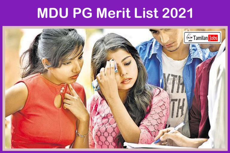 MDU PG Merit List 2021