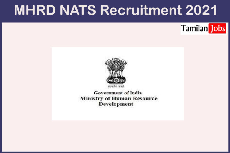 MHRD NATS Recruitment 2021