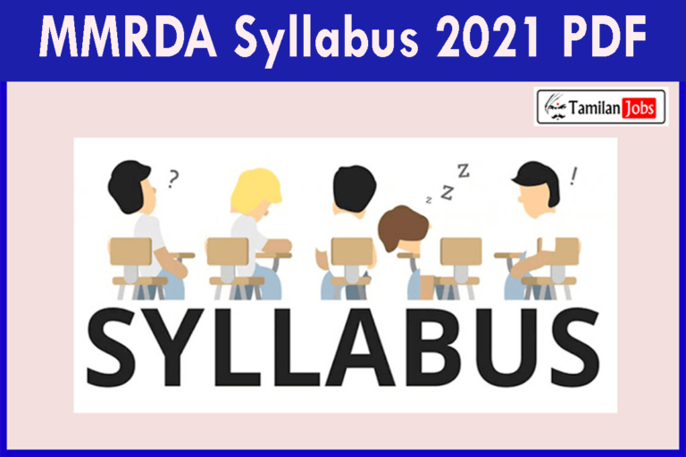 MMRDA Syllabus 2021 PDF