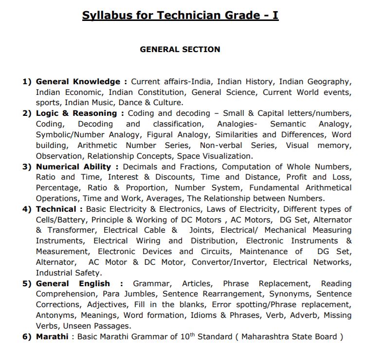 Mmrda Syllabus 2021 Pdf