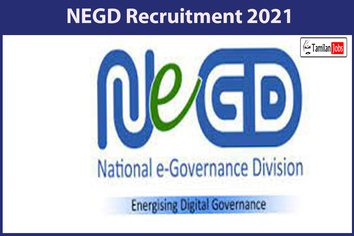 NEGD Recruitment 2021