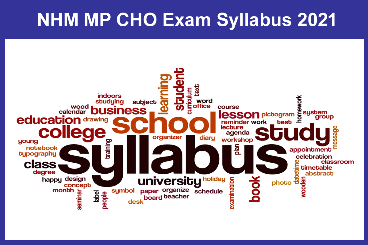 NHM MP CHO Exam Syllabus 2021