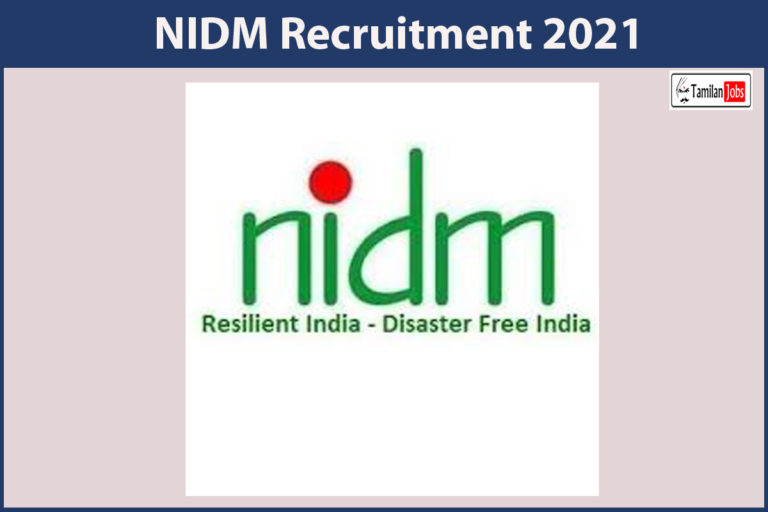 NIDM Recruitment 2021