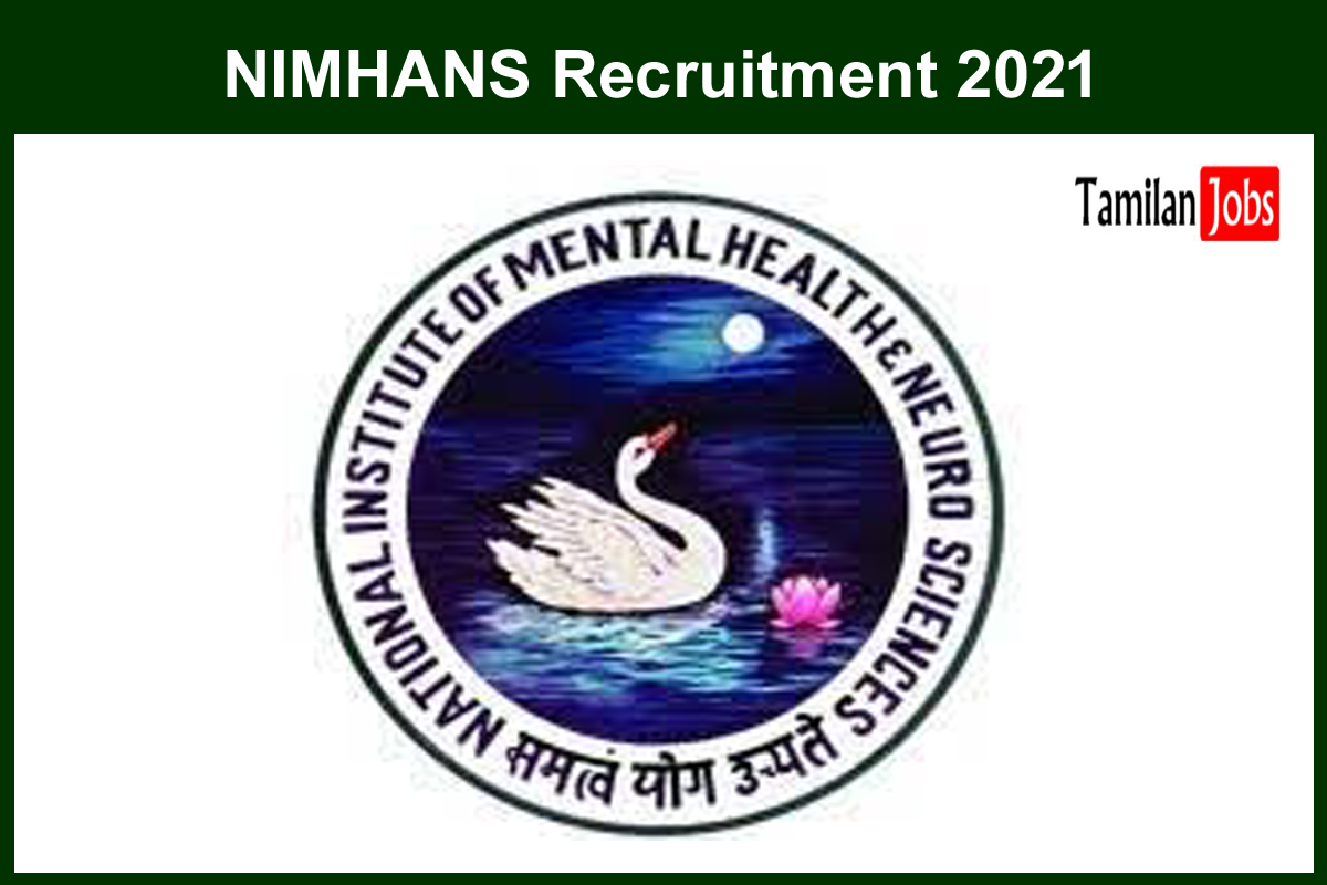 NIMHANS Recruitment 2021